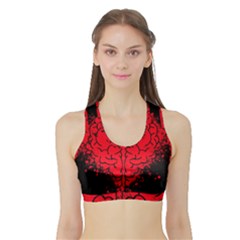 Heart Brain Mind Psychology Doubt Sports Bra With Border by pakminggu