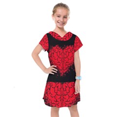 Heart Brain Mind Psychology Doubt Kids  Drop Waist Dress by pakminggu