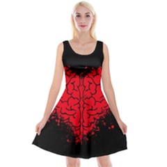 Heart Brain Mind Psychology Doubt Reversible Velvet Sleeveless Dress by pakminggu