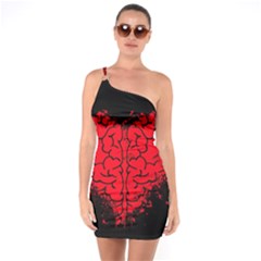 Heart Brain Mind Psychology Doubt One Shoulder Ring Trim Bodycon Dress by pakminggu