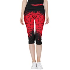 Heart Brain Mind Psychology Doubt Inside Out Lightweight Velour Capri Leggings  by pakminggu