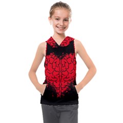 Heart Brain Mind Psychology Doubt Kids  Sleeveless Hoodie by pakminggu