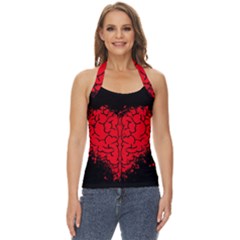 Heart Brain Mind Psychology Doubt Basic Halter Top