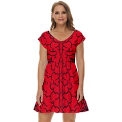 Heart Brain Mind Psychology Doubt Short Sleeve Tiered Mini Dress by pakminggu