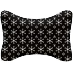 Snowflakes Background Pattern Seat Head Rest Cushion by pakminggu