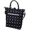 Snowflakes Background Pattern Buckle Top Tote Bag View2