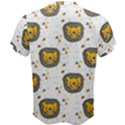 Lion Heads Pattern Design Doodle Men s Cotton Tee View2