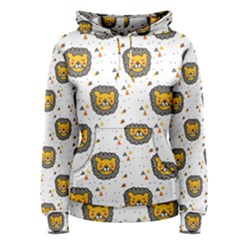 Lion Heads Pattern Design Doodle Women s Pullover Hoodie by pakminggu