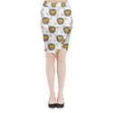 Lion Heads Pattern Design Doodle Midi Wrap Pencil Skirt View1