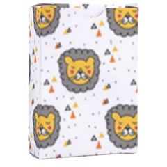 Lion Heads Pattern Design Doodle Playing Cards Single Design (rectangle) With Custom Box by pakminggu