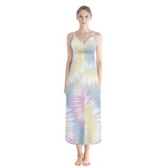 Tie Dye Pattern Colorful Design Button Up Chiffon Maxi Dress by pakminggu