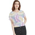 Tie Dye Pattern Colorful Design Butterfly Chiffon Blouse View1