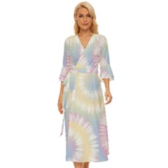 Tie Dye Pattern Colorful Design Midsummer Wrap Dress by pakminggu