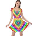 Tie Dye Heart Colorful Prismatic Cap Sleeve Dress View1