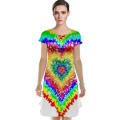 Tie Dye Heart Colorful Prismatic Cap Sleeve Nightdress by pakminggu