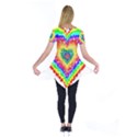 Tie Dye Heart Colorful Prismatic Short Sleeve Tunic  View2