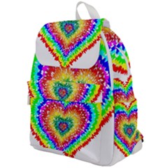 Tie Dye Heart Colorful Prismatic Top Flap Backpack by pakminggu