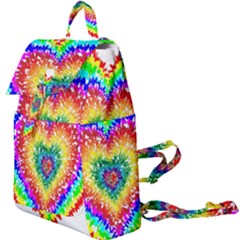 Tie Dye Heart Colorful Prismatic Buckle Everyday Backpack