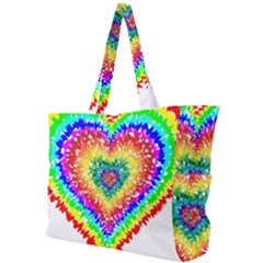 Tie Dye Heart Colorful Prismatic Simple Shoulder Bag by pakminggu