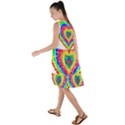 Tie Dye Heart Colorful Prismatic Frill Swing Dress View2