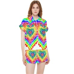 Tie Dye Heart Colorful Prismatic Chiffon Lounge Set by pakminggu