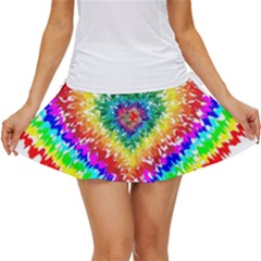 Tie Dye Heart Colorful Prismatic Women s Skort by pakminggu