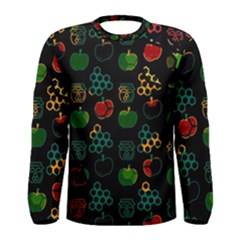 Apples Honey Honeycombs Pattern Men s Long Sleeve Tee by pakminggu