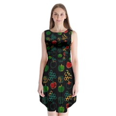 Apples Honey Honeycombs Pattern Sleeveless Chiffon Dress   by pakminggu