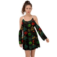 Apples Honey Honeycombs Pattern Boho Dress by pakminggu