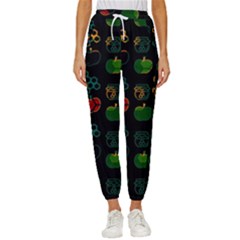 Apples Honey Honeycombs Pattern Women s Cropped Drawstring Pants by pakminggu