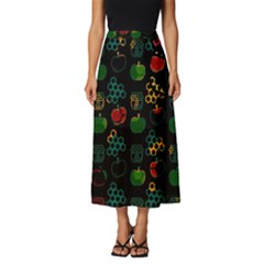 Apples Honey Honeycombs Pattern Classic Midi Chiffon Skirt by pakminggu