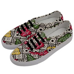 Leaves Foliage Batik Seamless Men s Classic Low Top Sneakers by pakminggu