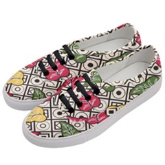 Leaves Foliage Batik Seamless Women s Classic Low Top Sneakers by pakminggu