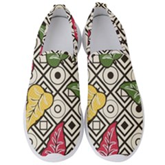 Leaves Foliage Batik Seamless Men s Slip On Sneakers by pakminggu