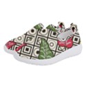 Leaves Foliage Batik Seamless Women s Slip On Sneakers View2