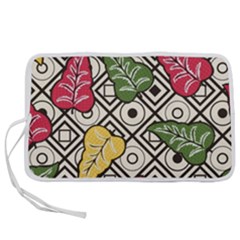 Leaves Foliage Batik Seamless Pen Storage Case (l) by pakminggu