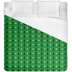 Green Christmas Tree Pattern Background Duvet Cover (king Size) by pakminggu