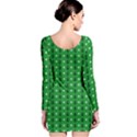 Green Christmas Tree Pattern Background Long Sleeve Velvet Bodycon Dress View2