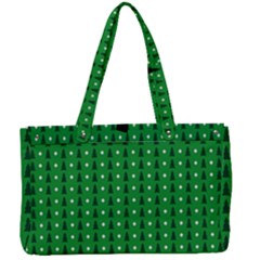 Green Christmas Tree Pattern Background Canvas Work Bag by pakminggu