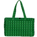 Green Christmas Tree Pattern Background Canvas Work Bag View2