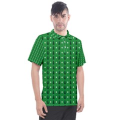 Green Christmas Tree Pattern Background Men s Polo Tee by pakminggu