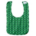 Green Christmas Tree Pattern Background Baby Bib View1