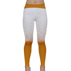 Beer Foam Bubbles Alcohol Glass Classic Yoga Leggings by pakminggu