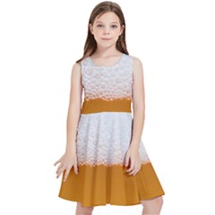 Beer Foam Bubbles Alcohol Glass Kids  Skater Dress by pakminggu