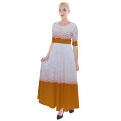 Beer Foam Bubbles Alcohol Glass Half Sleeves Maxi Dress by pakminggu