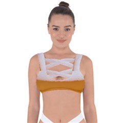 Beer Foam Bubbles Alcohol Glass Bandaged Up Bikini Top by pakminggu