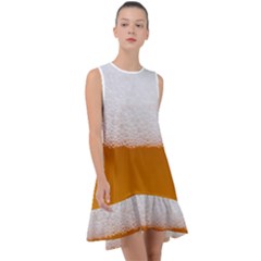 Beer Foam Bubbles Alcohol Glass Frill Swing Dress by pakminggu