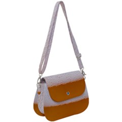 Beer Foam Bubbles Alcohol Glass Saddle Handbag by pakminggu