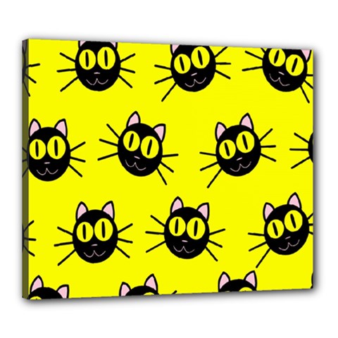 Cats Heads Pattern Design Canvas 24  X 20  (stretched) by pakminggu