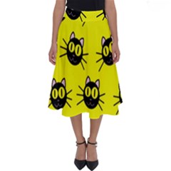 Cats Heads Pattern Design Perfect Length Midi Skirt by pakminggu